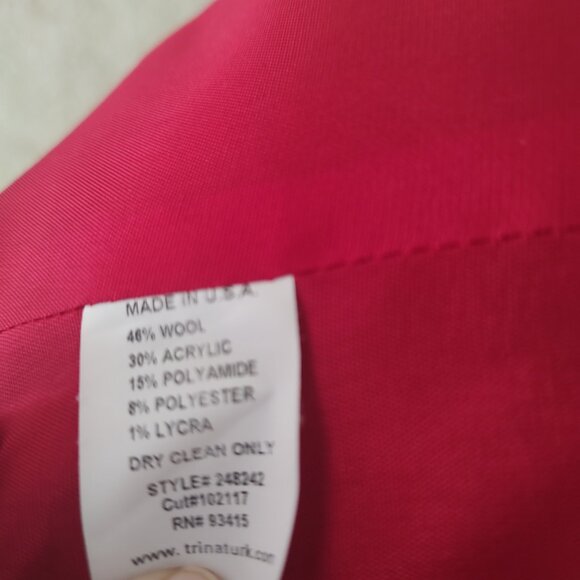 Trina Turk Three Quarter Sleeved jacket size 4 - Picture 6 of 6